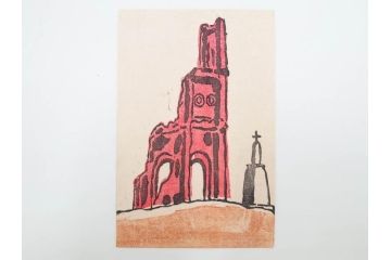 真作　田川憲　手摺版　長崎風物詩の版画集と絵葉書のセット　(R-083693)　