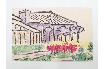 真作　田川憲　手摺版　長崎風物詩の版画集と絵葉書のセット　(R-083693)　