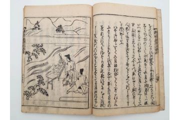 江戸期　貞享5年　貝原好古編録　貝原損軒刪補　「日本歳時記」　7巻4冊揃(木版画、古書、絵入本、年中行事、風習、和本)(R-083697)