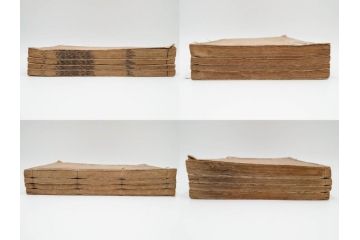 江戸期　貞享5年　貝原好古編録　貝原損軒刪補　「日本歳時記」　7巻4冊揃(木版画、古書、絵入本、年中行事、風習、和本)(R-083697)