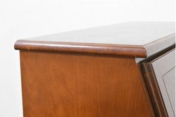 和製ビンテージ　楢(ナラ)材　越後民芸　重厚感と実用性を備えたライティングビューロー(簿記机、ワークデスク、在宅用、在宅ワーク用、ヴィンテージ)(R-083703)