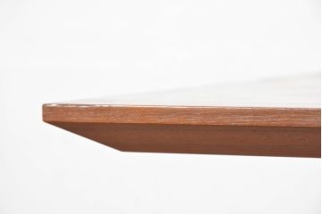 和製ヴィンテージ　天板の幾何学模様に工芸美を感じるダイニングテーブル　(R-083704)