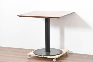 和製ビンテージ　幾何学模様が魅せる工芸美が美しいダイニングテーブル(パーケットリー、象嵌、2人掛け、二人掛け、ヴィンテージ)(R-083705)