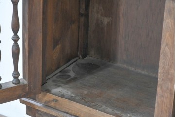 スペインヴィンテージ　木と金具が織りなす構築的な美!!スピンドルが目を引く吊り棚　(R-083710)