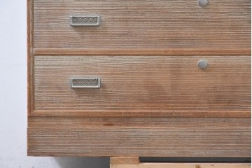 中古　東京の伝統工芸　桐の名門相徳(あいとく)　総会津桐　並厚　引き出しの装飾金具が上品な桐箪笥　(R-083711)