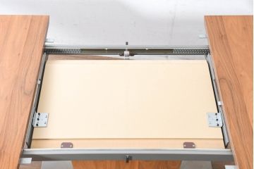 中古　美品　希少な廃番品　最大幅267cm　BoConcept(ボーコンセプト)　Occa(オッカ)　洗練された上品さが目を引くウォールナット材の伸長式ダイニングテーブル(エクステンションテーブル、拡張式テーブル、食卓、4人掛け、6人掛け、8人掛け、4人用、6人用、8人用)(R-083712)