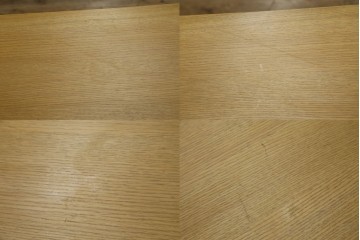 中古　国産職人手作りオーダー家具　天板ナラ(楢)材　無垢　シンプルモダンなサイドボード　製作費65万円　(R-083714)