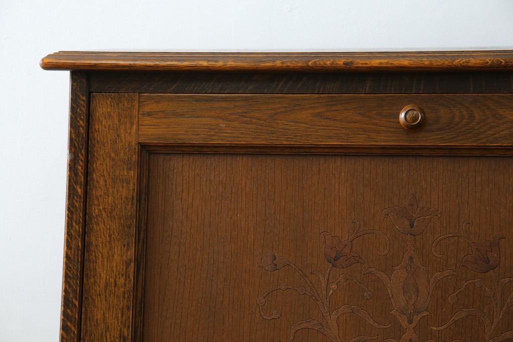 中古　美品　三越家具(現カントリーハウス)　Brugge(ブルージュ)　温かみのある色合いが素敵!カントリースタイルの空間づくりにおすすめのライティングビューロー　定価約36万円　(R-083715)