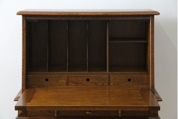 中古　美品　三越家具(現カントリーハウス)　Brugge(ブルージュ)　温かみのある色合いが素敵!カントリースタイルの空間づくりにおすすめのライティングビューロー　定価約36万円　(R-083715)