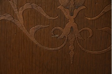 中古　美品　三越家具(現カントリーハウス)　Brugge(ブルージュ)　温かみのある色合いが素敵!カントリースタイルの空間づくりにおすすめのライティングビューロー　定価約36万円　(R-083715)