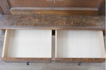 中古　美品　三越家具(現カントリーハウス)　Brugge(ブルージュ)　温かみのある色合いが素敵!カントリースタイルの空間づくりにおすすめのライティングビューロー(簿記机、ワークデスク、在宅用、在宅ワーク用)(定価約36万円)(R-083715)