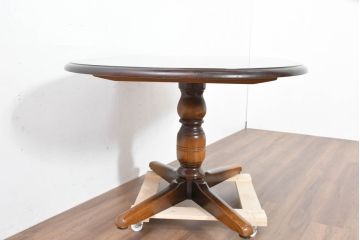 中古　美品　飛騨産業　キツツキマーク　穂高シリーズ　気品漂う佇まいが素敵なダイニングテーブル(食卓、4人掛け、6人掛け、オーバルテーブル、4人用、6人用)(R-083718)