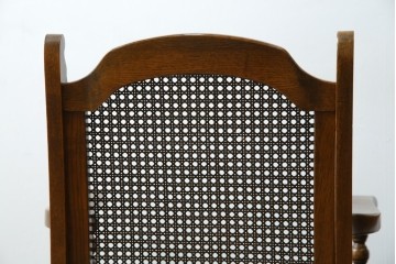 中古　三越家具(現カントリーハウス)　Brugge(ブルージュ)　ラタン(籐)　クラシカルな佇まいが魅力のアームチェア2脚　セット定価約22万円相当　(R-083723)