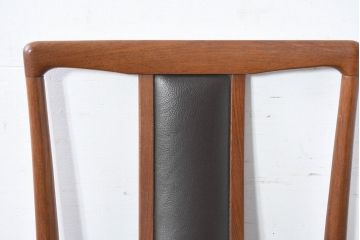 中古　モリシゲ(MORISHIGE/森繁)　ミッドセンチュリーデザイン　本革　モダンな空間づくりにおすすめの高級ダイニングチェア(椅子、イス、アームチェア)(R-083725)