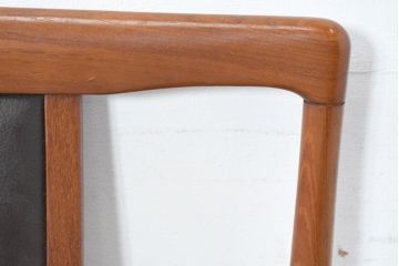 中古　美品　モリシゲ(MORISHIGE/森繁)　ミッドセンチュリーデザイン　本革　モダンな空間づくりにおすすめの高級ダイニングチェア(椅子、イス、アームレスチェア)(定価1脚約12万円)(R-083726)