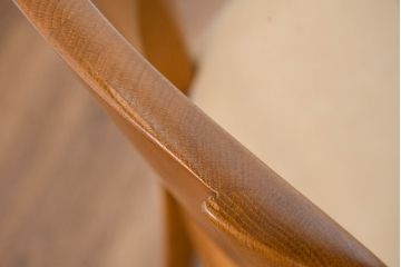 中古　シラカワ(shirakawa)　楢(ナラ)材　温かみを感じるデザインが魅力のダイニングチェア5脚セット(アームレスチェア、椅子、イス、バラ売り可能)(R-083728)