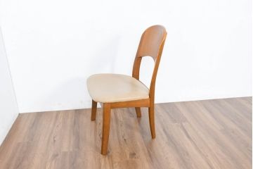 中古　シラカワ(shirakawa)　楢(ナラ)材　温かみを感じるデザインが魅力のダイニングチェア5脚セット(アームレスチェア、椅子、イス、バラ売り可能)(R-083728)