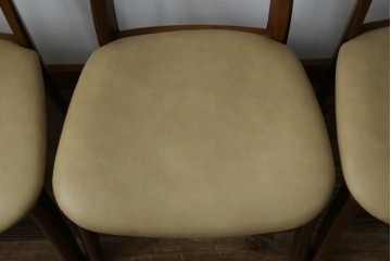 中古　シラカワ(shirakawa)　楢(ナラ)材　温かみを感じるデザインが魅力のダイニングチェア5脚セット　(R-083728)