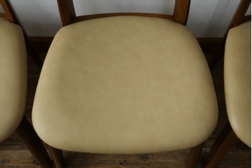 中古　シラカワ(shirakawa)　楢(ナラ)材　温かみを感じるデザインが魅力のダイニングチェア5脚セット　(R-083728)