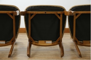 中古　シラカワ(shirakawa)　楢(ナラ)材　温かみを感じるデザインが魅力のダイニングチェア5脚セット　(R-083728)