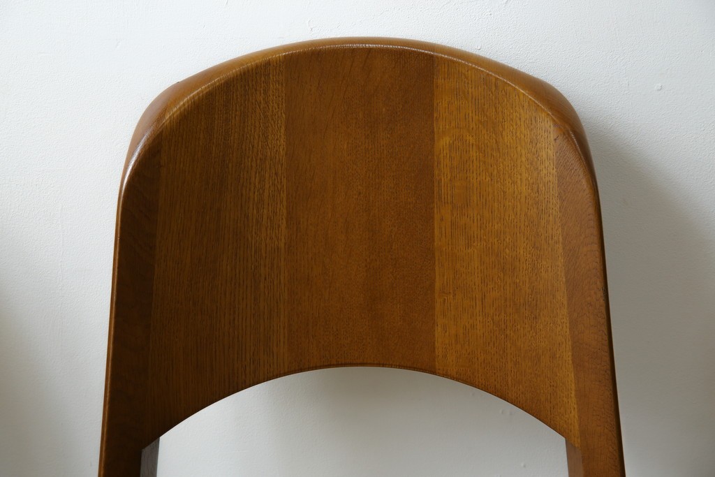 中古　シラカワ(shirakawa)　楢(ナラ)材　温かみを感じるデザインが魅力のダイニングチェア5脚セット　(R-083728)