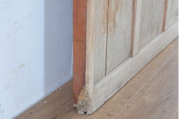 アンティーク建具　昭和初期　レトロデザインのガラス戸1枚　(R-083730)