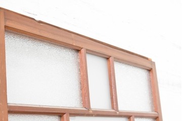 アンティーク建具　昭和初期　レトロデザインのガラス戸1枚　(R-083730)