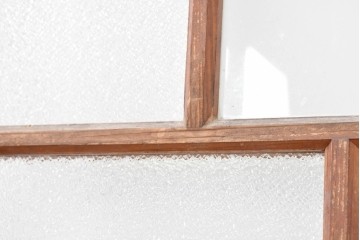 アンティーク建具　昭和初期　レトロデザインのガラス戸1枚　(R-083730)