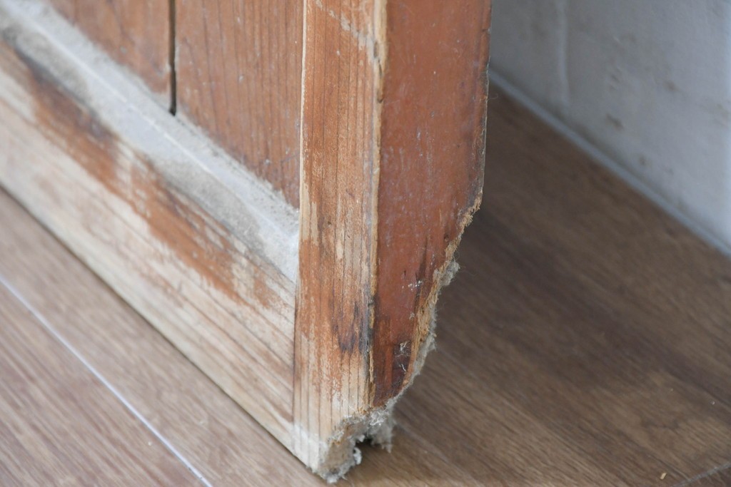 アンティーク建具　昭和初期　レトロデザインのガラス戸1枚　(R-083730)