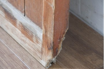 アンティーク建具　昭和初期　レトロデザインのガラス戸1枚　(R-083730)