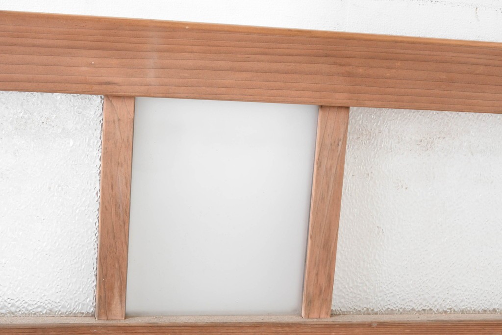 アンティーク建具　昭和初期　レトロデザインのガラス戸1枚　(R-083730)