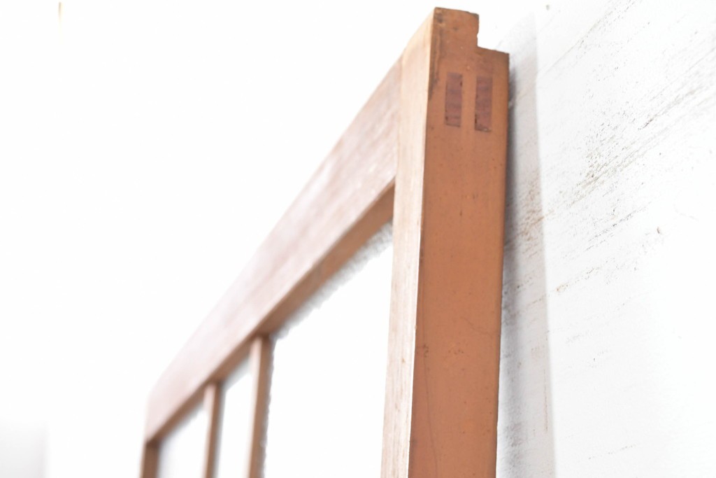アンティーク建具　昭和初期　レトロデザインのガラス戸1枚　(R-083730)