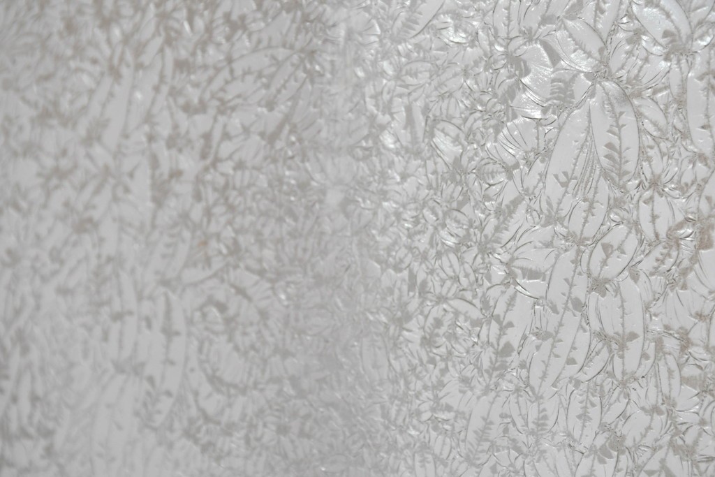 ヴィンテージ建具　昭和中期　上部のアーチがアクセント　作りの良いガラス戸1枚　(R-083731)