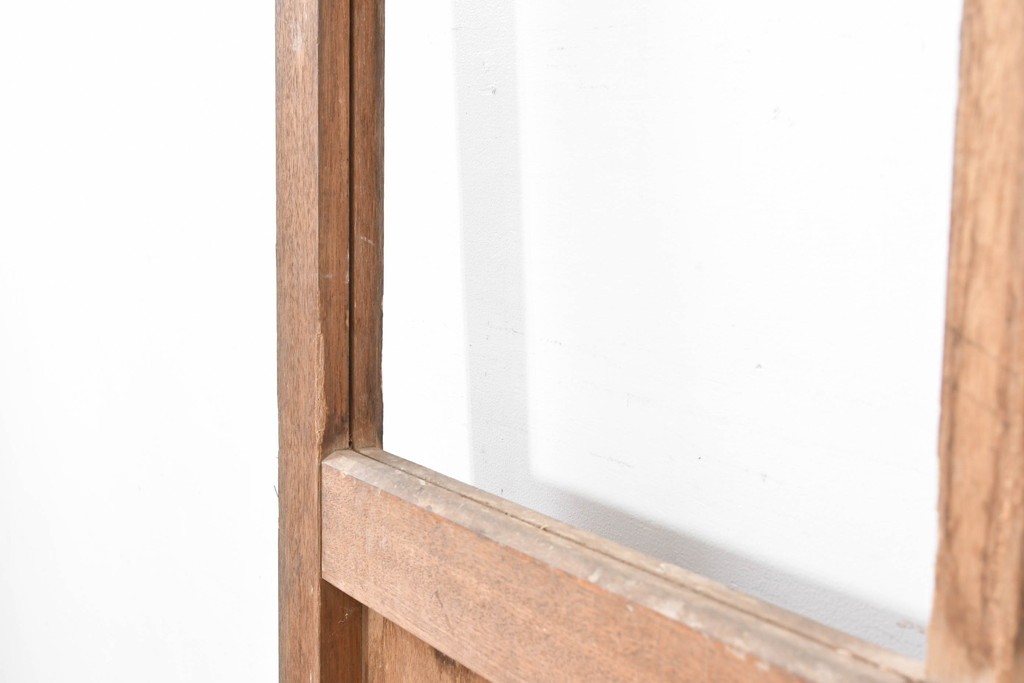 ヴィンテージ建具　昭和後期　高さ216㎝の背高サイズ!　シンプルなガラス戸1枚　(R-083732)