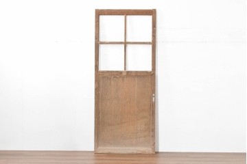 ヴィンテージ建具　昭和後期　高さ216㎝の背高サイズ!　シンプルなガラス戸1枚　(R-083732)