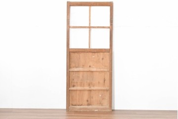 ヴィンテージ建具　昭和後期　高さ216㎝の背高サイズ!　シンプルなガラス戸1枚　(R-083732)