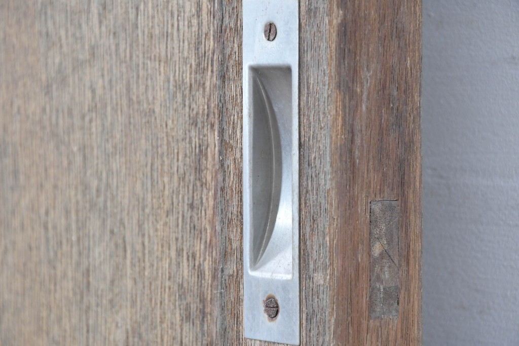 ヴィンテージ建具　昭和後期　高さ216㎝の背高サイズ!　シンプルなガラス戸1枚　(R-083732)