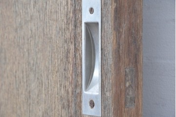 ヴィンテージ建具　昭和後期　高さ216㎝の背高サイズ!　シンプルなガラス戸1枚　(R-083732)