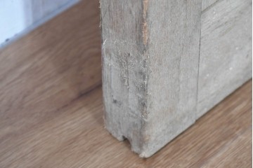 ヴィンテージ建具　昭和後期　高さ216㎝の背高サイズ!　シンプルなガラス戸1枚　(R-083732)