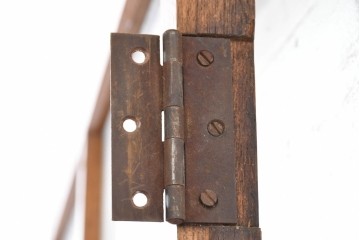 ヴィンテージ建具　昭和中期　素朴な佇まいが魅力の型板ガラス入り扉1枚　(R-083734)