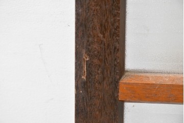 ヴィンテージ建具　昭和中期　デザインガラス入りのレトロなガラス扉1枚　(R-083735)