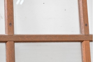 ヴィンテージ建具　昭和中期　デザインガラス入りのレトロなガラス扉1枚　(R-083735)