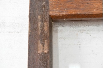 ヴィンテージ建具　昭和中期　デザインガラス入りのレトロなガラス扉1枚　(R-083735)