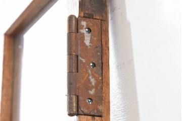 ヴィンテージ建具　昭和中期　デザインガラス入りのレトロなガラス扉1枚　(R-083735)