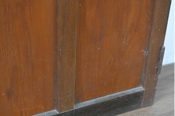 ヴィンテージ建具　昭和中期　デザインガラス入りのレトロなガラス扉1枚　(R-083735)