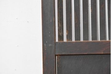 和製アンティーク　格子戸リメイク　落ち着いた空間づくりに最適な衝立て(パーテーション、衝い立て、つい立て、間仕切り、折り畳み、建具)(R-083736)