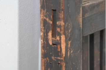 和製アンティーク　格子戸リメイク　落ち着いた空間づくりに最適な衝立て(パーテーション、衝い立て、つい立て、間仕切り、折り畳み、建具)(R-083736)