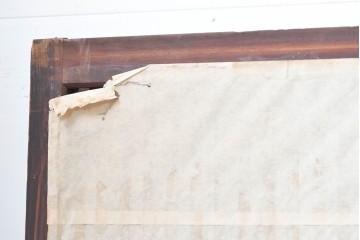 アンティーク建具　明治大正期　古い木味のガラス入り格子戸4枚セット　(R-083737)