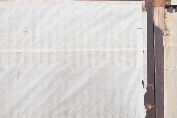 アンティーク建具　明治大正期　古い木味のガラス入り格子戸4枚セット　(R-083737)