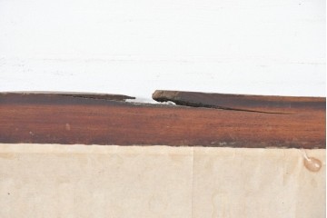 アンティーク建具　明治大正期　古い木味のガラス入り格子戸4枚セット　(R-083737)